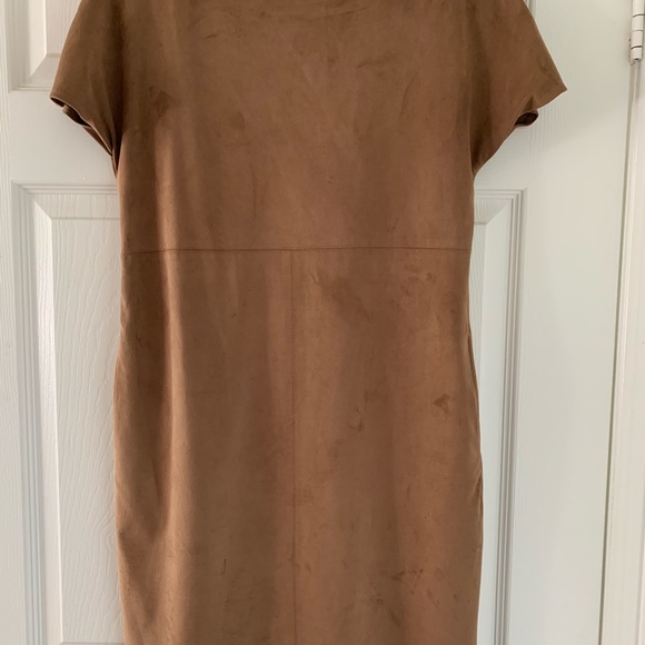 ✨ HOST PICK ✨H by Halston brown suede shift dress - Picture 3 of 7